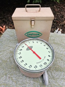 Vintage Chatillon WT-10 Portable Crane Scale with Case 2000 Lb Working