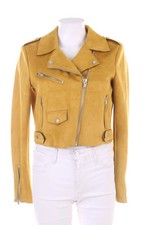 ONLY Kunstlederjacke Lederjacke Faux Leather Biker Stil S gelb