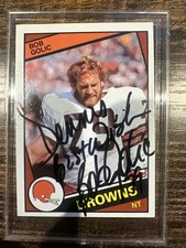 Bob Golic SIGNED rookie card, 1984 Topps #53, Cleveland Browns, AUTOGRAPHED. rookie card picture