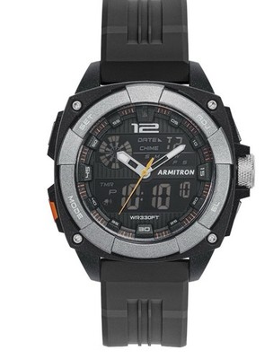 Armitron Sport Men's Watch Japanese Quartz Waterproof Chrono,Black, 20/5372BLKTB