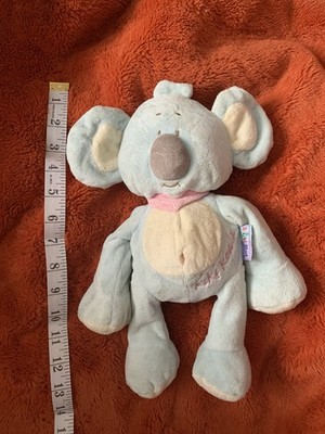 Bright Starts Kiki der Koala Plüsch Teddybär Kuscheltier Stofftier blau gelb C196