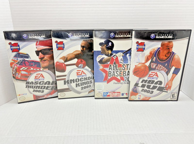 4 Lot GameCube Sports Games: Knock Out Kings 03, NBA Live 03 and More! CIB