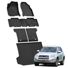 Floor Mats Cargo Mat For Toyota Rav4 2006-2012 Tpe All Weather Floor Liners