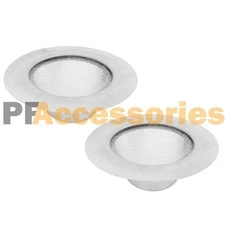 2 Pcs 4.5" Stainless Steel Large Wide Rim Mesh Sink Strainer for Kitchen Drain