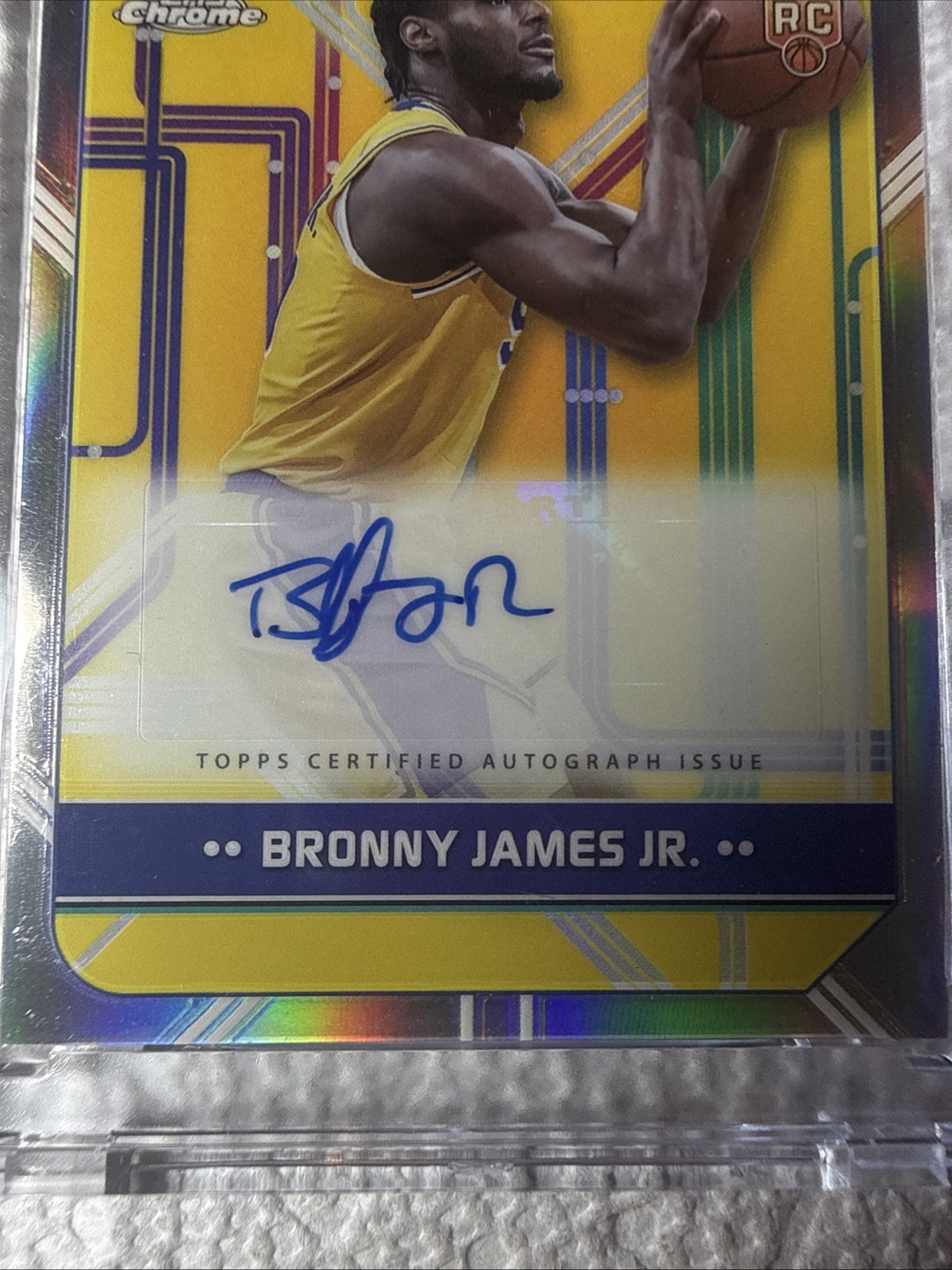 2025 Topps Next Stop Bronny James Jr. RC Auto view 3