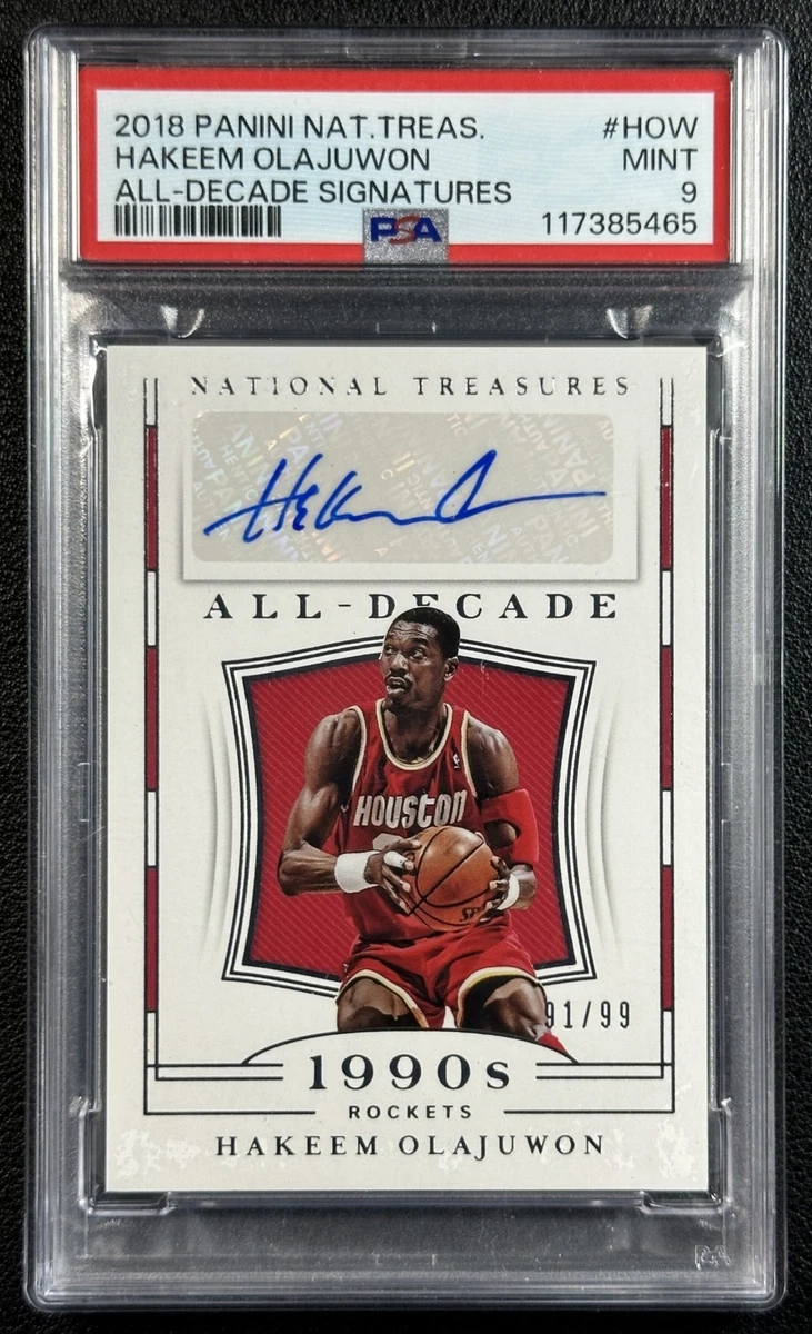 Panini Hakeem Olajuwon Basketball Autographed Sports Trading Cards