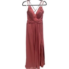 Azazie Farren Chiffon Bridesmaid Dress - Dessert Rose- Size A6