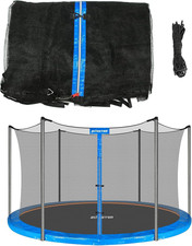 Trampoline Replacement Safety Enclosure Net for 6 Straight Poles round Frame Tra