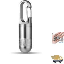 Small Titanium Pill Case, Keychain Pill Holder Travel Pill Box Container,Port...