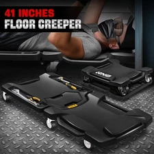 Foldable Low Profile Creeper for For Auto Mechanics Garage Stool Rolling Black