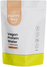 Happy Way Vegan Protein Water Apple Peach 420g – Plant-Based Protein Drink