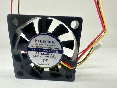 1 pcs  EVERCOOL Fan  EC4010M12ER  DC12V 0.07A 4010 3 wire  cooling fan #pk