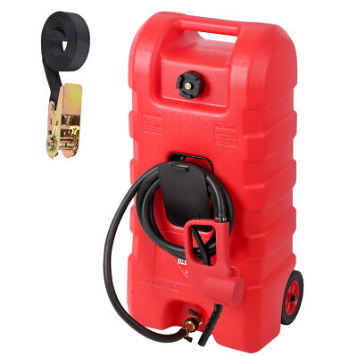 #ad #ad 15 Gallon Fuel Caddy Portable Gas Fuel Tank Gas Can With Manual Transfer Nozzle $109.00