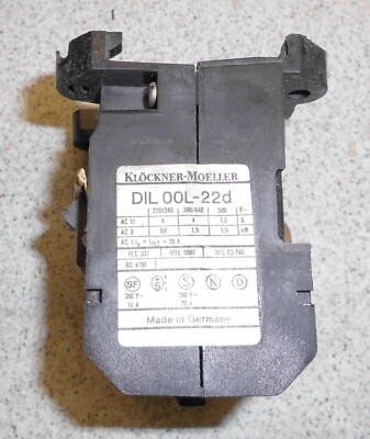 Klöckner Moeller Schütz DIL00L-22d Betätigung 220V Volt 50 Hz AC VAC 2S/NO 2Ö/NC