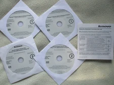 Lenovo Windows 8 Pro Operating System Recovery Media Disc Set of 4 DVDs OEM NEW!