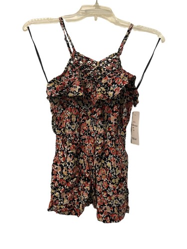 ANGIE GIRL Girls Jumper Shorts Summer Floral SIZE MEDIUM BRAND NEW w/ Tags - Picture 3 of 14