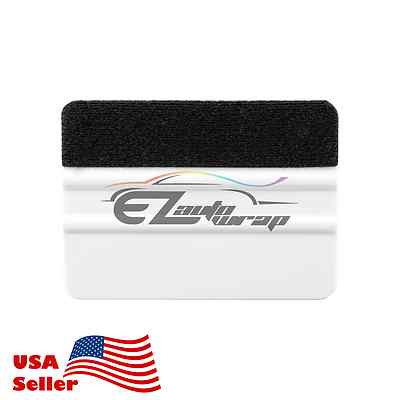 4'' Felt Edge White Squeegee Scraper Vinyl Wrap Decal Sticker Application Tool