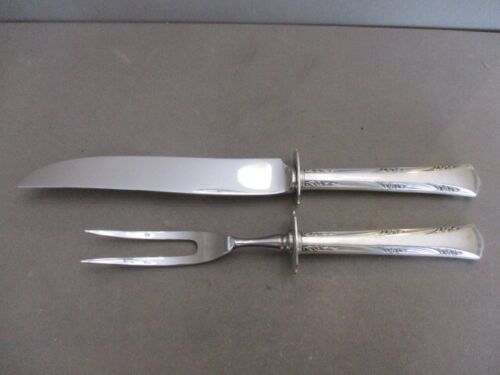 Greenbrier by Gorham Sterling Silver Knife & Fork Carving  Set ~ 2pc - Picture 1 of 3