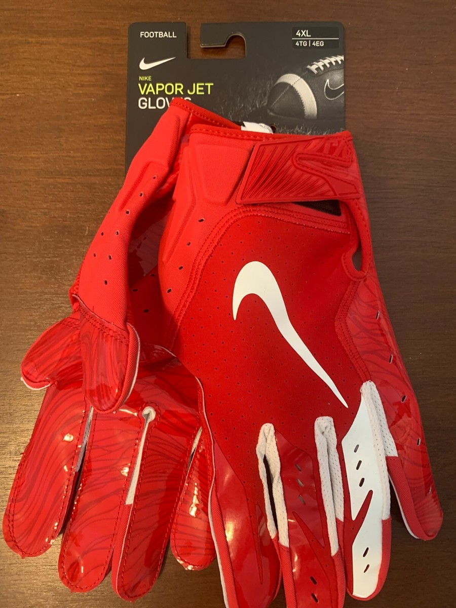 Nike® Vapor Jet 4.0 Football Gloves NEW Nike Football Gloves Vapor JET Receiver ADULT Gloves Size S/M