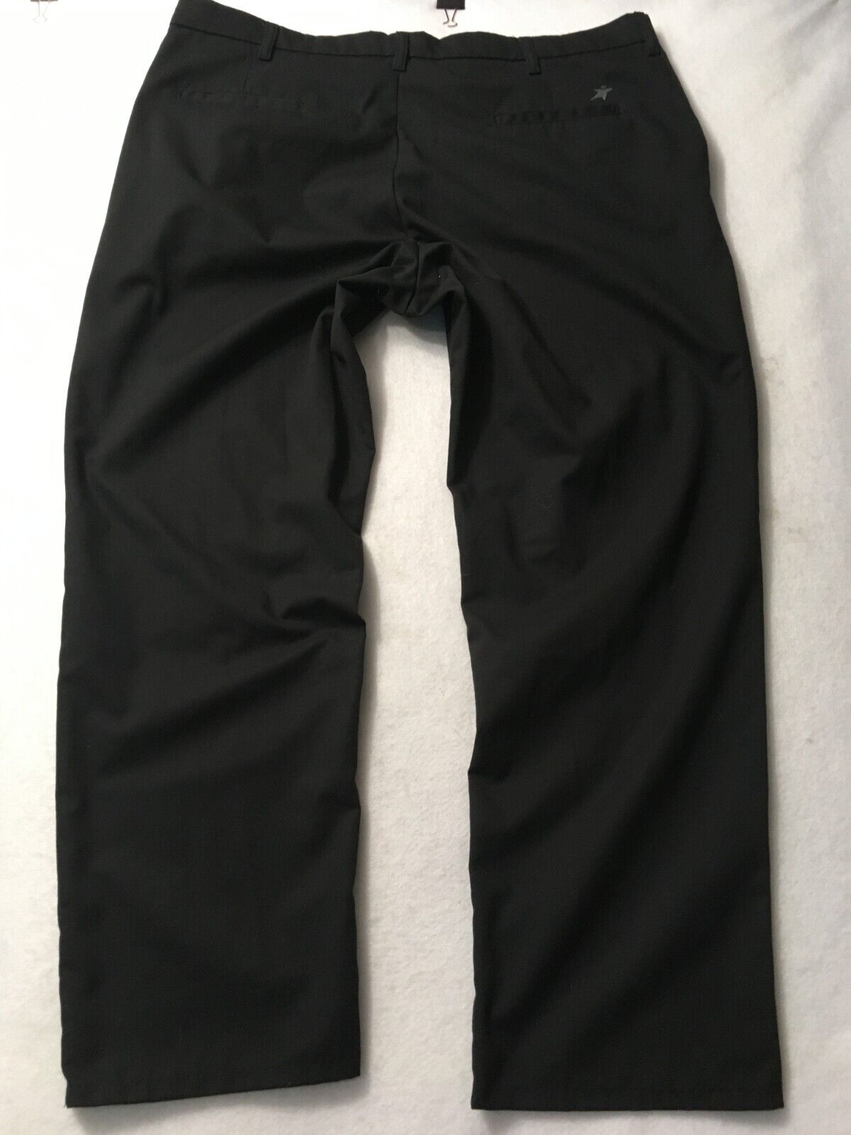 Aramark black adjustec Work Pants Men Size 44x32 Fla… - Gem