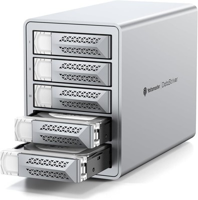 5 Bay Festplattengehäuse Type C 10Gbps Aluminum Externe Festplatte Gehäuse 110TB