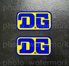 2pc Dg Motocross Blueyellow Stickers Decals Graphic Yz Kx Ahrma Mx Rc Pick Size