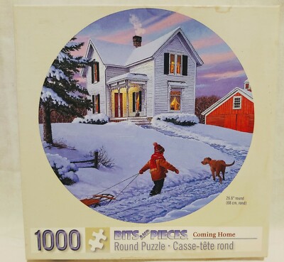 Bits and Pieces Coming Home Round 1000 Piece Jigsaw Puzzle Joan Sloane