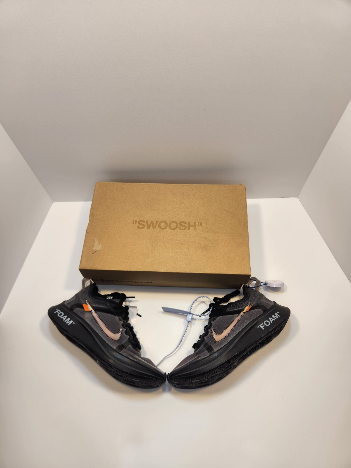OFF WHITE X NIKE Taglia 4.5 Nike Zoom Fly SP x OFF WHITE Nero 2018