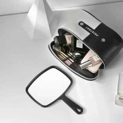 HYOUJIN Hand Mirrors with Handheld,Hand Held Mirror Small Olive Black