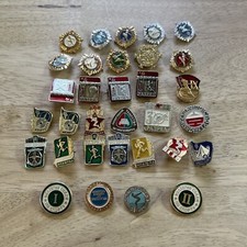 VINTAGE 32 USSR Russian Soviet Union Military Dress Pins Sports Medals.