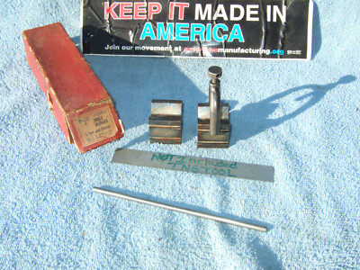 STARRETT V-BLOCKS 271c 1 CLAMP #3253 USAAF US MADE MACHINIST TOOLMAKER HARDENED 