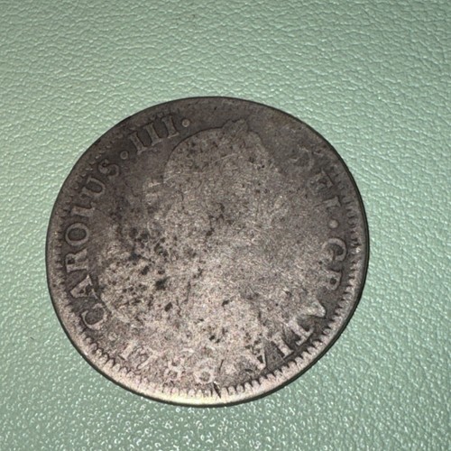 1786 Mo FM Mexico 2 Reales Silver Carlos III Spanish Colonial - Picture 2 of 4