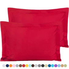 1800 Count Pillow Shams Set - Standard Queen and King sizes available - Set of 2