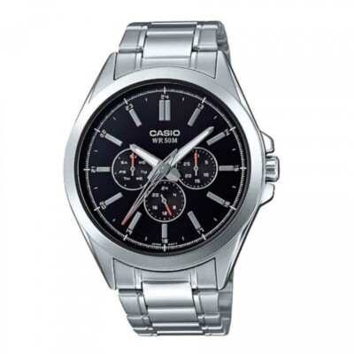Casio Multi-Hands Series Silver Stainless Steel Band Watch MTP-SW300D-1A