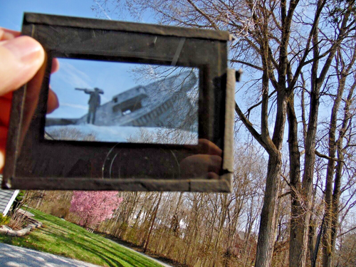 France WW1 World War 1 TANK, GLASS SLIDE - Picture 3 of 4