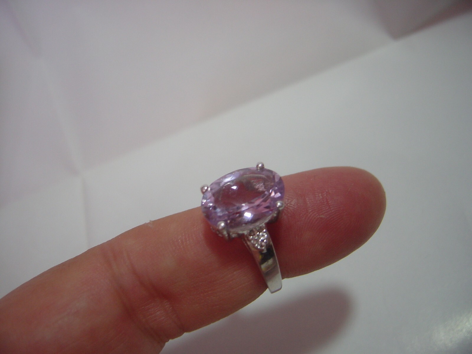 MAGNIFICENT Solid Silver Ring-LARGE VIOLET AMETHY… - image 6