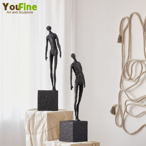 Abstract Metal Sculpture Standing Man Metal Statues For Home Decor Ornaments - Picture 1 of 9