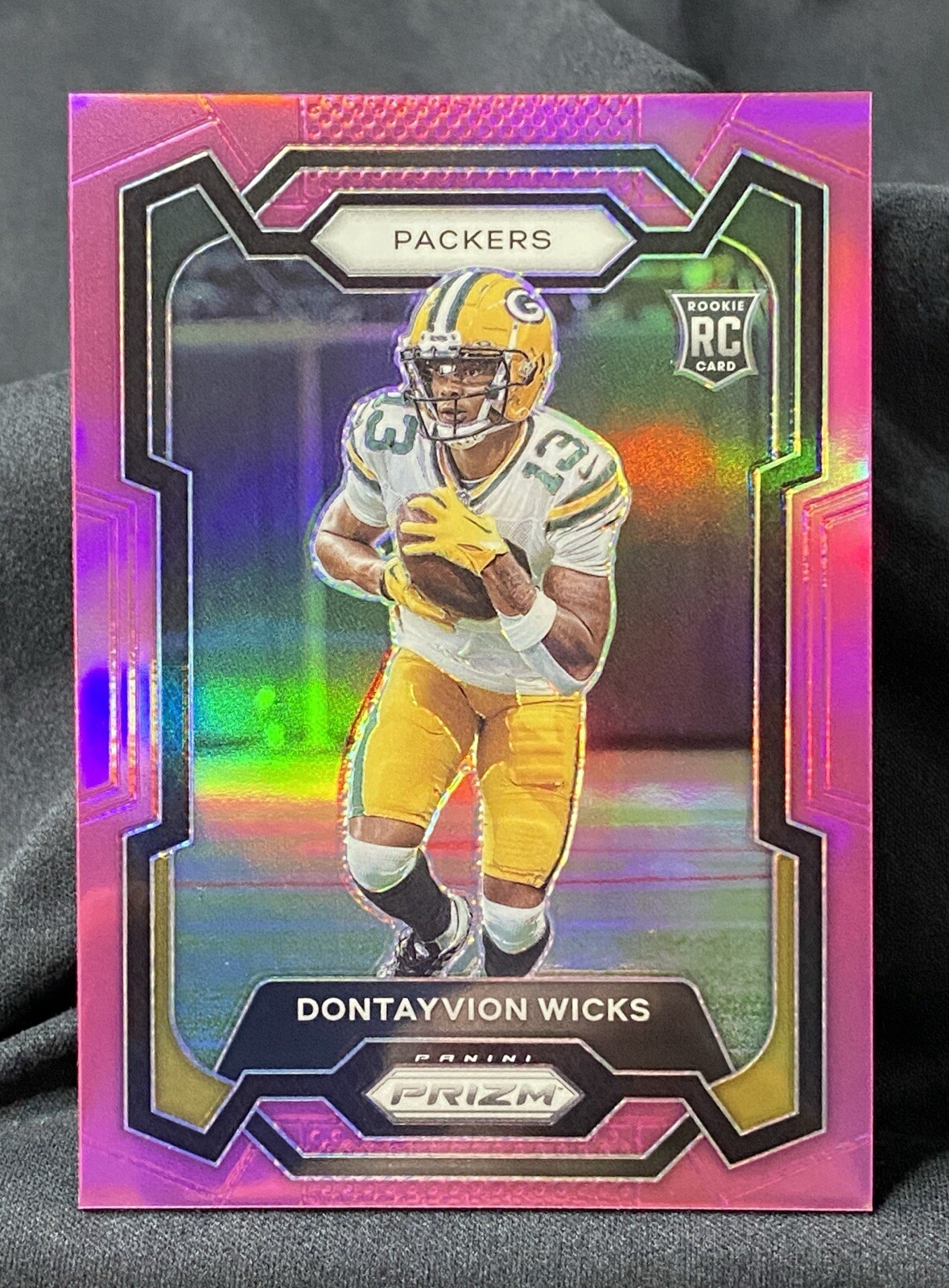 2023 Prizm Football #333 DONTAYVION WICKS (RC) Pink Prizm ROOKIE - PACKERS