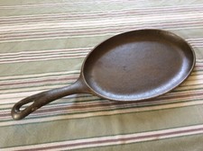 Vintage Lodge Cast Iron Oval Serving Skillet, 9.5" x 6.75", Made in USA