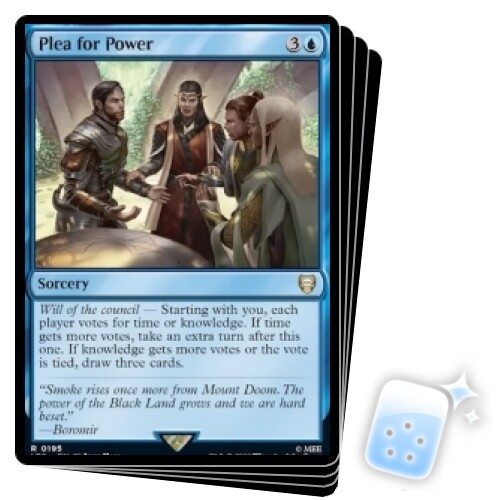 PLEA FOR POWER X4 The Lord Of The Rings: Tales Of Middle-earth Commander MTG - Picture 1 of 1