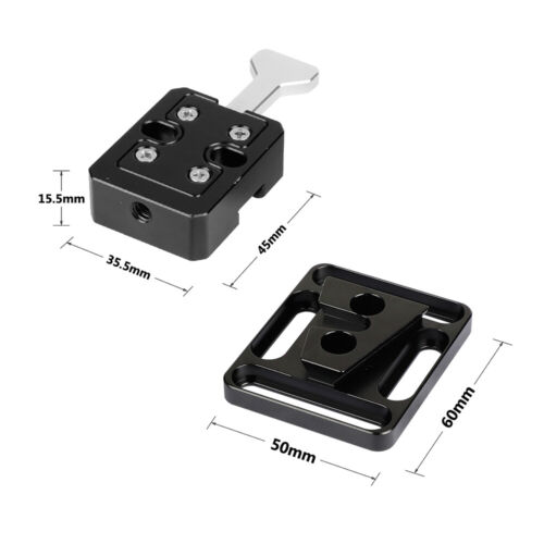 Estación base CAMVATE aluminio Qr V-Lock + kit de cuña para accesorios de cámara - Imagen 3 de 7