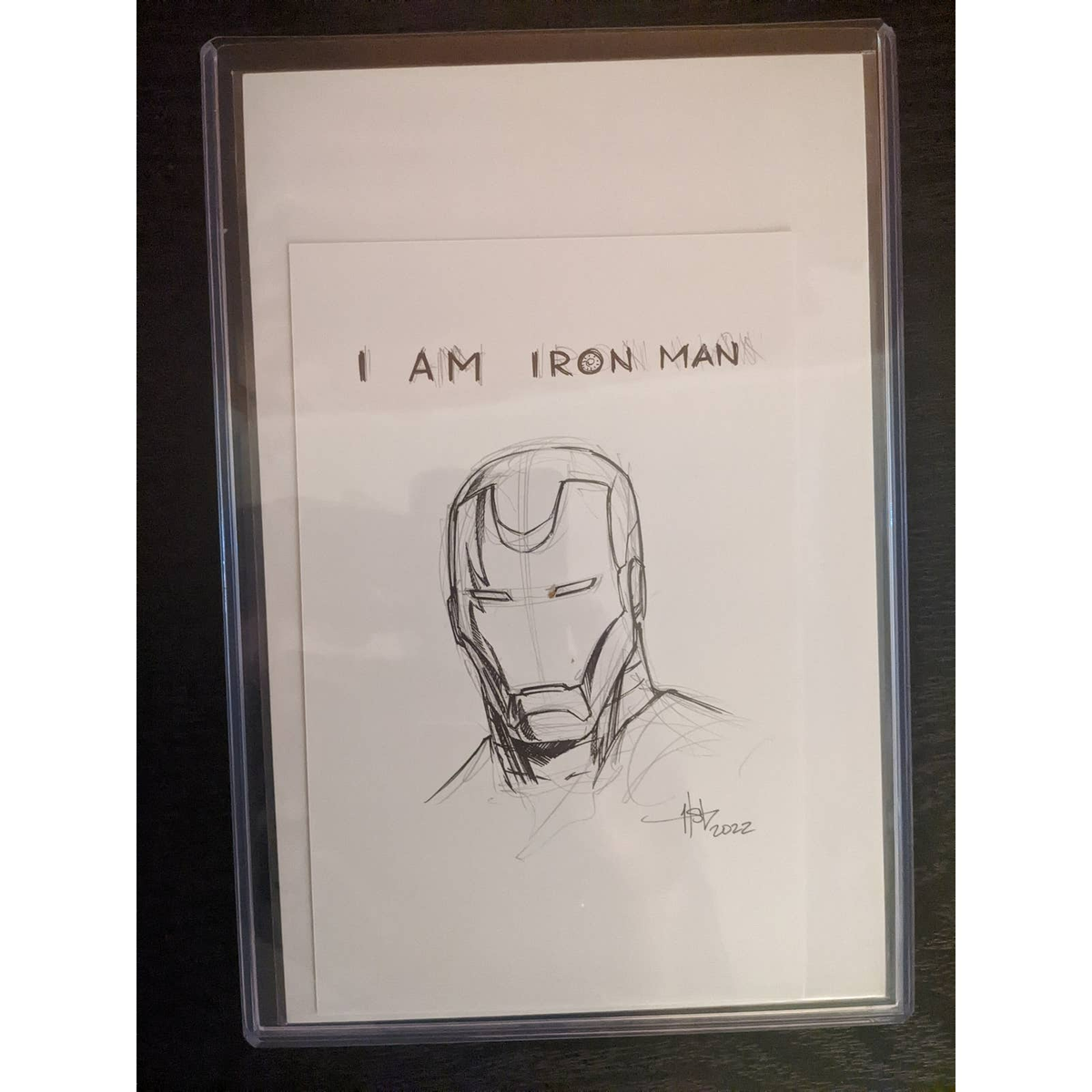 2013 Iron Man 3 sketch Stan Lee signed