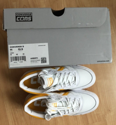 Converse CONS Fastbreak Pro Mid White Light Yellow Shoes 
