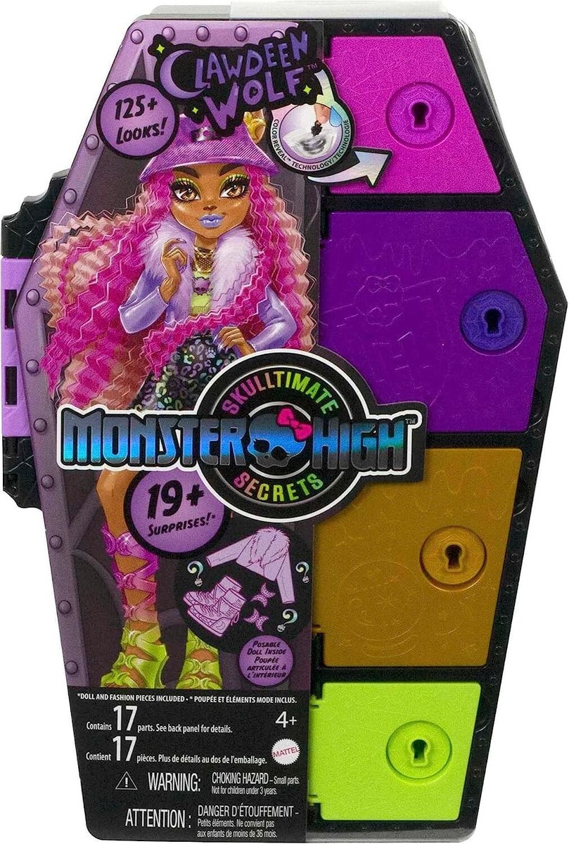 Monster High Doll and Fashion Set, Clawdeen Wolf with Dress