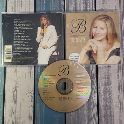 Concert Highlights by Barbra Streisand (CD, 1995) COMPLETE! Very Clean Disc!