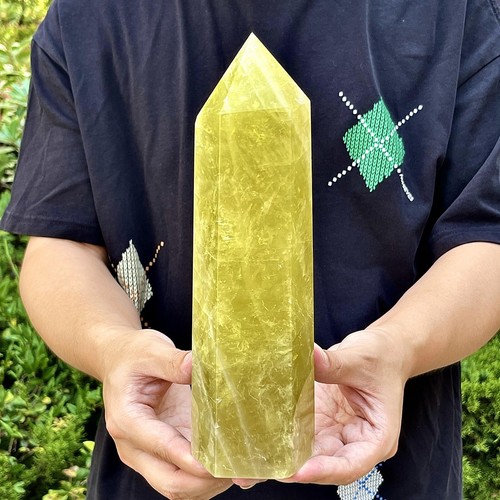 4.22LB Natural Citrine Smoky Crystal Obelisk Topaz Quartz Pillars Healing - Bild 4 von 8