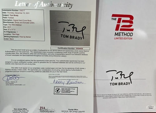 TOM BRADY SIGNED AUTOGRAPHED BOOK "THE TB12 METHOD NEW ENGLAND PATRIOTS JSA COA