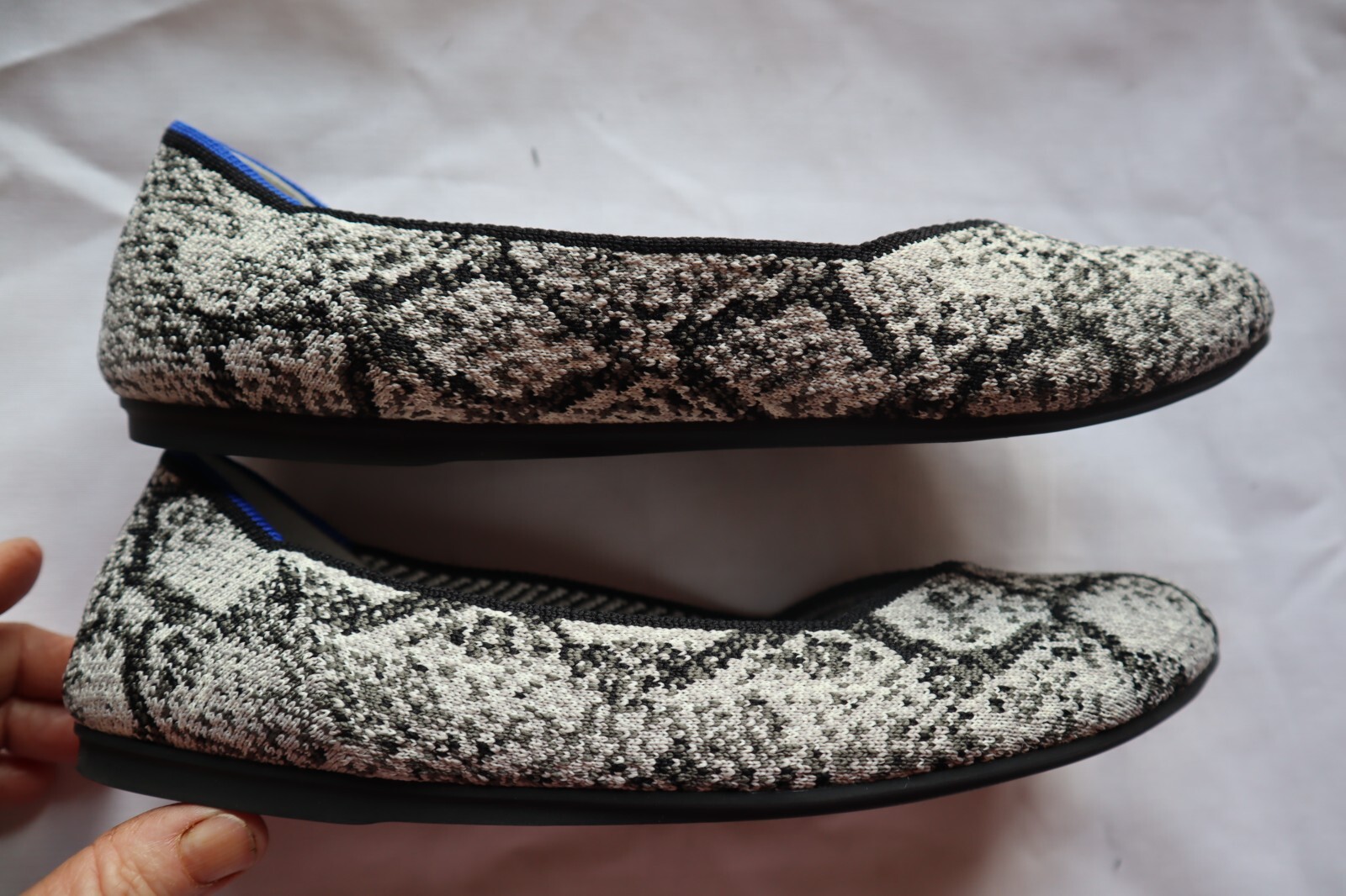 Black Gray & White Python Print Knit ROTHY'S Ball… - image 2