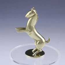 Art Deco Hagenauer rearing horse, brass, marked wHw, Austria c.1930