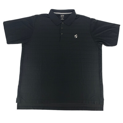 Mens adidas Golf Short Sleeve Polo Shirt Belle Haven Country Club Logo Black 2XL